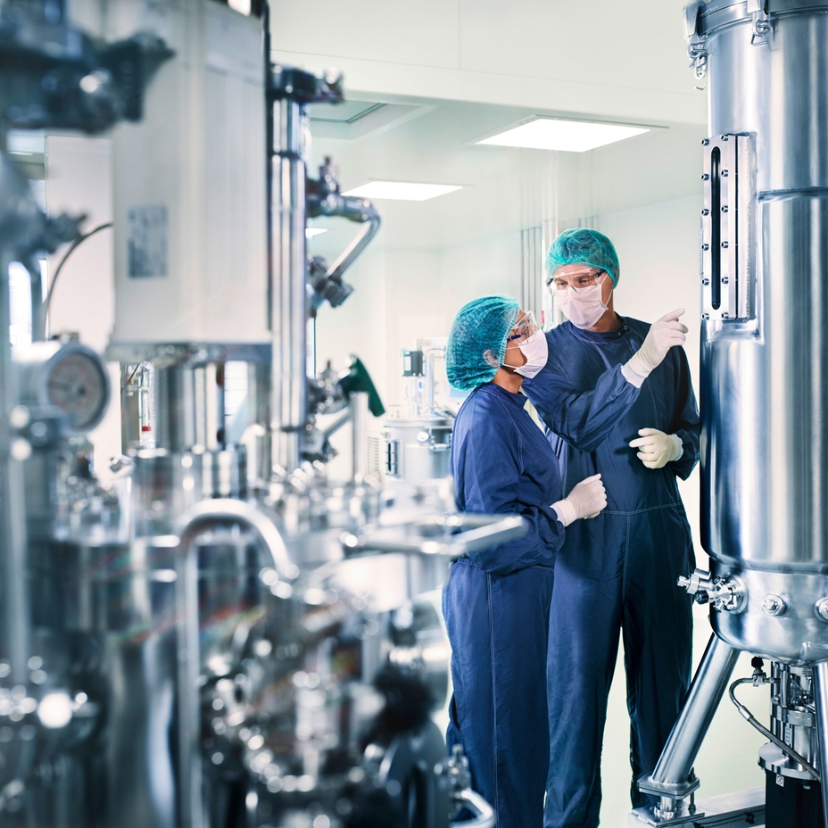 Laboratorium w zakładzie produkcji biofarmaceutyków