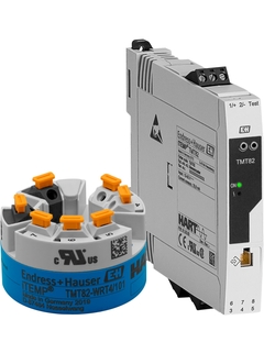 Przetwornik temperatury iTEMP TMT82 HART® 7 w obudowie do montażu na szynie DIN i obudowie głowicowej