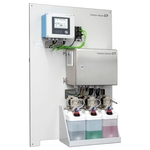 Liquiline System Control CDC90 umożliwia automatyczne czyszczenie i wzorcowanie czujników poziomu pH oraz redoks (ORP)