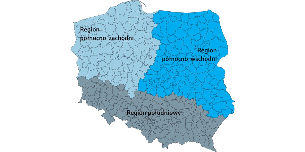 mapa regionów