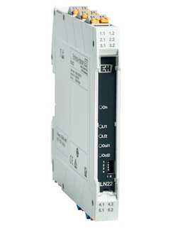Wzmacniacz separujący sygnału dwustanowego RLN22, wersja 1- lub 2-kanałowa, 24 V DC, z wyjściem przekaźnikowym